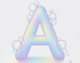 Regenbogenblasen-Alphabet