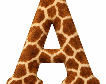 Giraffenmuster-Alphabet (PNG-Clipart)