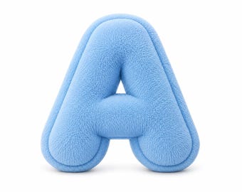 Blaue Fleece-Buchstaben Plüschalphabet