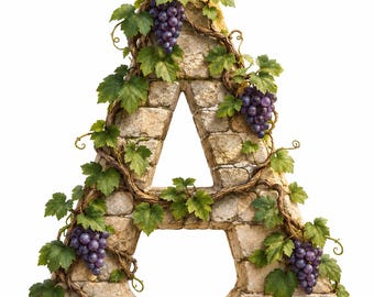Stone Vineyard Alphabet Buchstabe