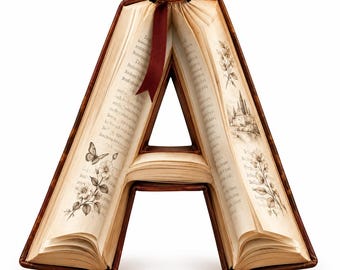Vintage-Buch Alphabet Buchstaben