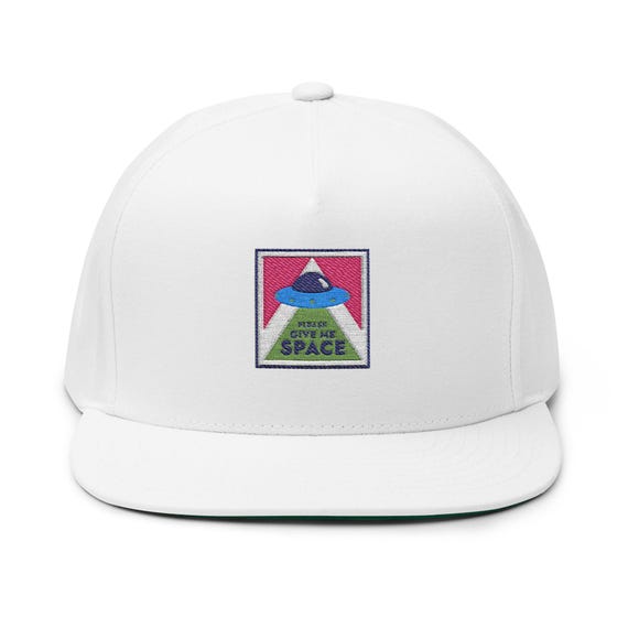 Retro UFO Space Patch Cap | Embroidered Flat Bill Hat