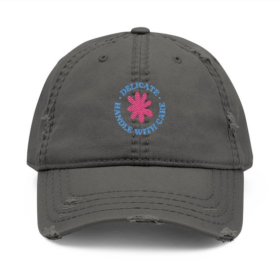 Embroidered Hat | Distressed Baseball Cap