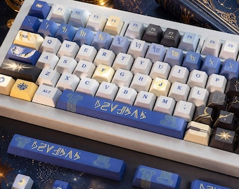 Teclas Honkai Star Rail, 143 teclas, temática del anime Phainon, subwoofers de PBT para teclados mecánicos Cherry MX.