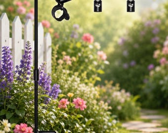 Garten-Flaggenständer, Premium-Metallgarten-Flaggenhalterstange, wetterfester, pulverbeschichteter Flaggenständer mit Clip & Federstoppern, Yard-Dekor, Flagge
