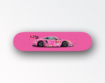 Aangepaste auto skatedeck muurkunst, gepersonaliseerd JDM Racing-ontwerp, garagedecor