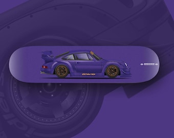 RWB Porsche 930 - Paars - Skatedeck muurkunst