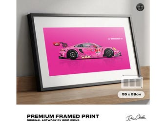 911 GT3R 'Roxy': ingelijste print