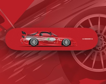 Dom's Mazda RX7 - The Fast & The Furious - skatedeck