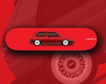 Volkswagen MK2 Golf GTI - straatauto - skatedeck muurkunst