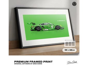 911 GT3R 'Rexy': ingelijste print