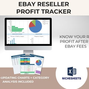 Hoja de cálculo para el seguimiento de beneficios de revendedores de eBay (Google Sheets y Excel): inventario + comisiones