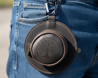 Handmade Leather Hat Wallet – Portable Travel Hat Clip Storage (Personalized)