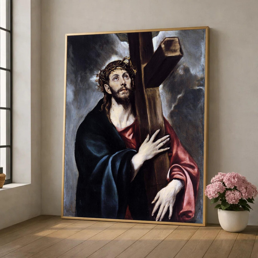 El Greco Christ Carrying the Cross Canvas, Religious Wall Art ...