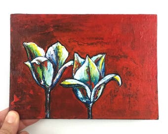 Two of a Kind ~ Original Acrylic Painting on 5x7 Canvas Panel