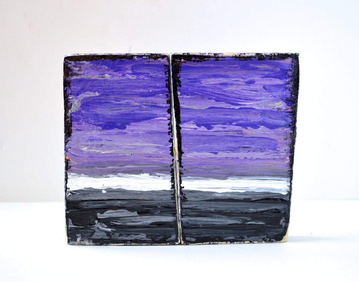 Storm, Wood Block Acrylic Paintings Etsy