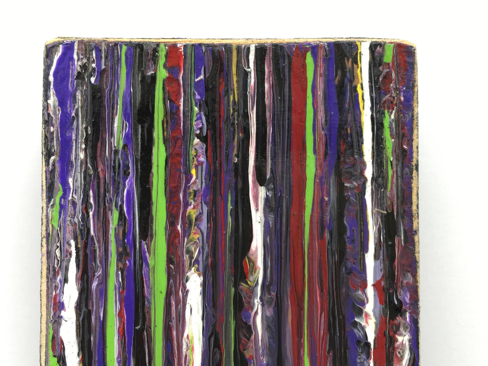 Vibrant Acrylic Painting Original Art on Wood Block Shelf Etsy