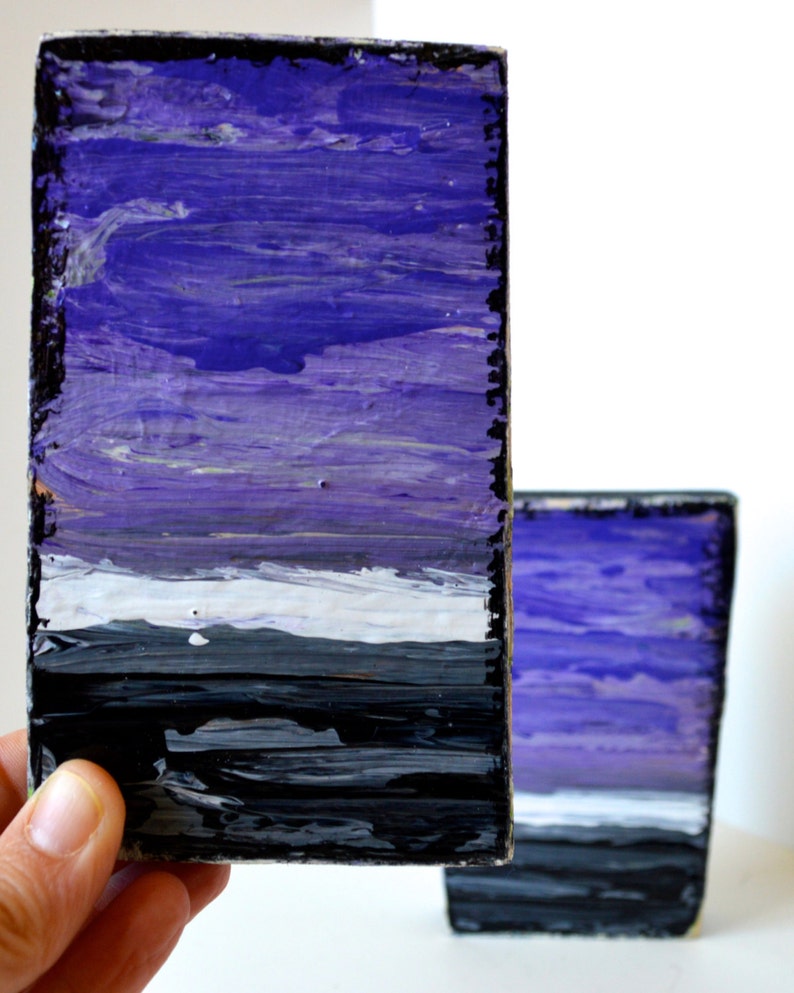 Storm, Wood Block Acrylic Paintings Etsy