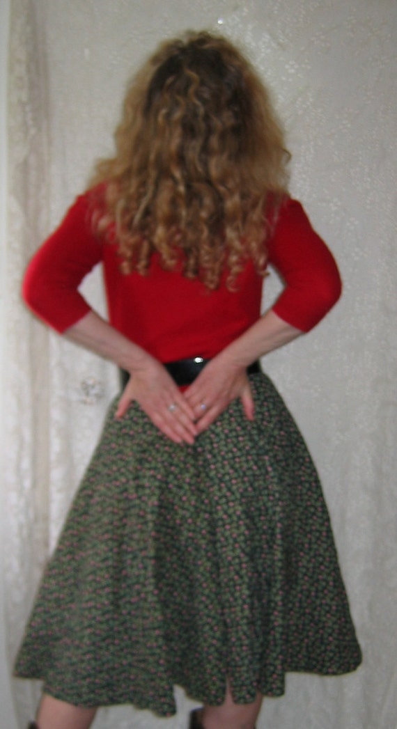 Vintage 1950's Quilted Circle Skirt - image 4