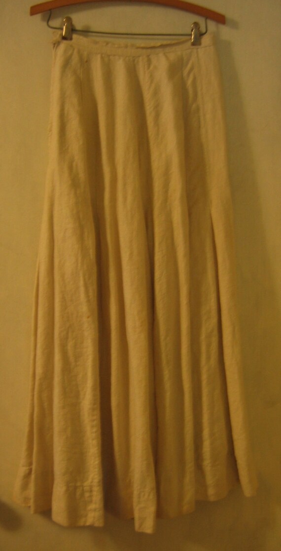 1800s Victorian Edwardian Linen Petticoat Skirt