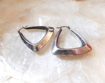 Sterling Silver Triangle Earrings