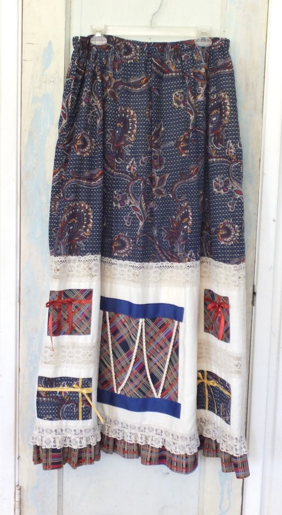 1970's  Maxi Skirt ,Bohemian, Peasant, Chessa Dav… - image 1