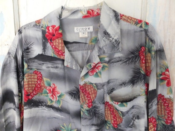 Hawaiian Shirt Rayon Mens - image 1