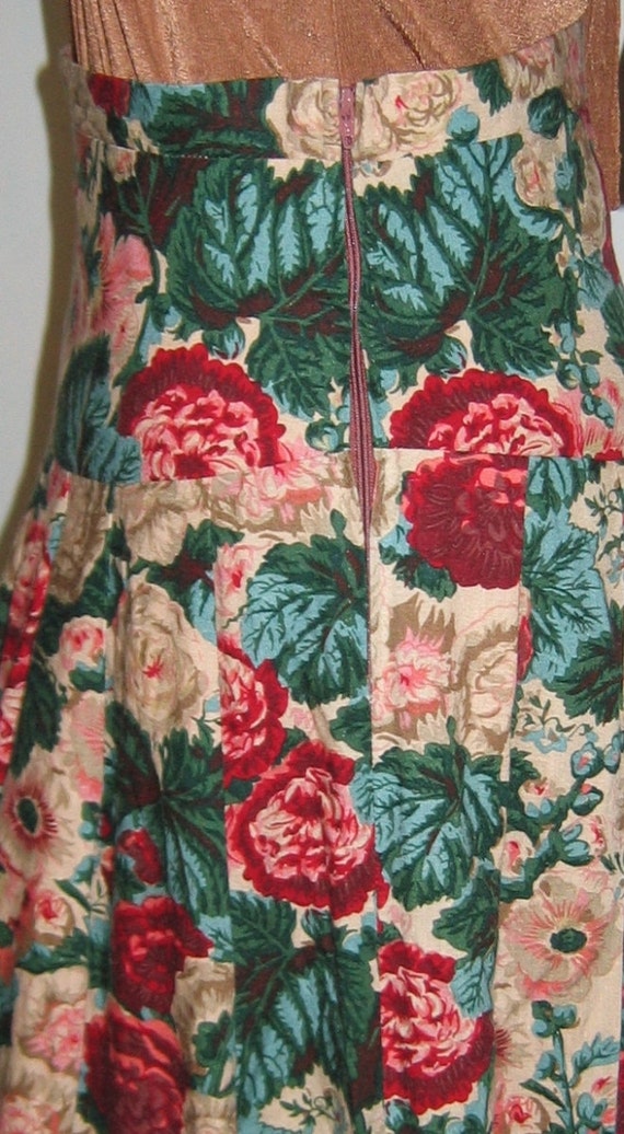 Linen Floral Skirt - image 4