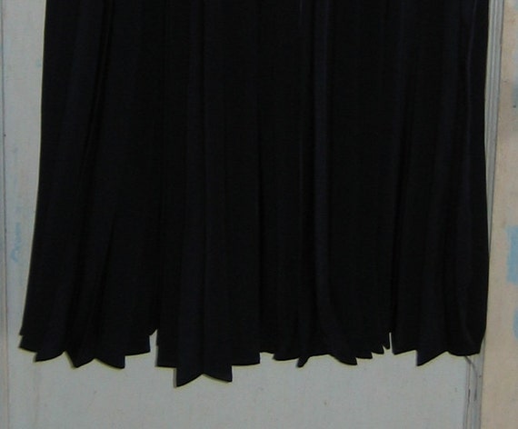 Navy Blue Accordion Pleated Skirt - image 2