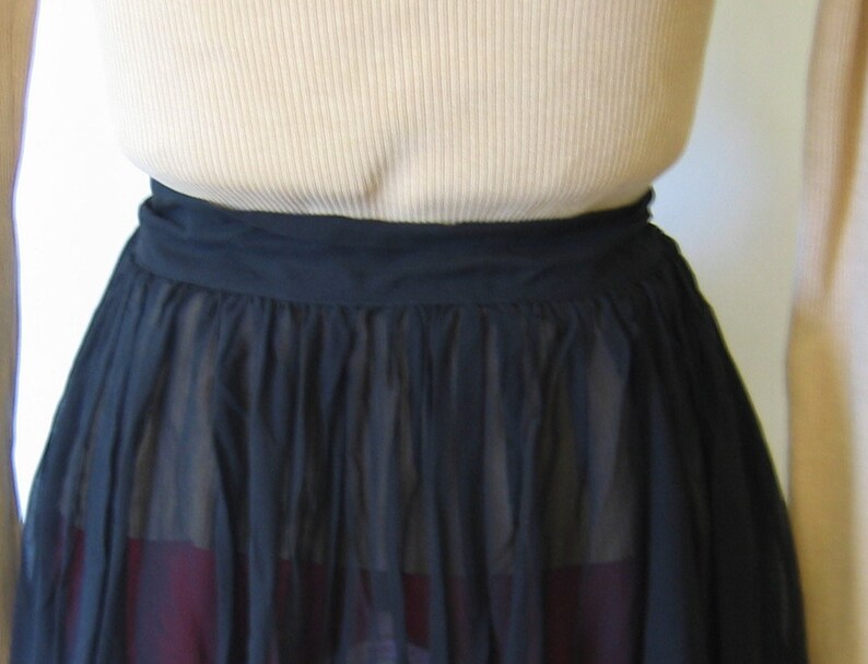 Silk Chiffon Long Maxi Skirt image 1