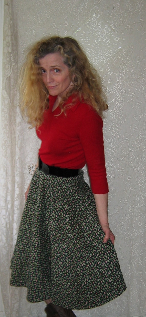 Vintage 1950's Quilted Circle Skirt