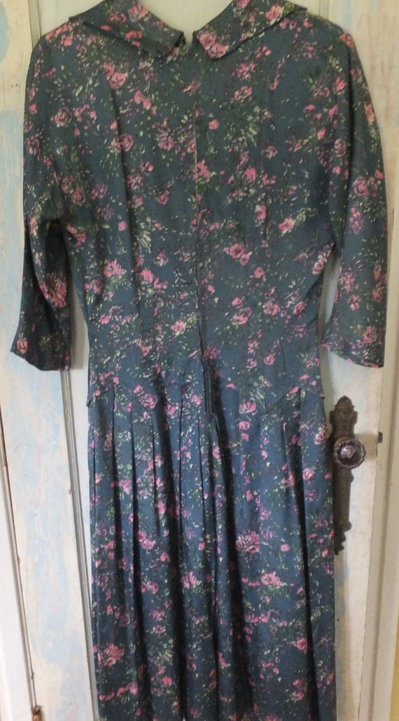 1950's  Floral Dress , Handmade Dress, Flowered D… - image 5