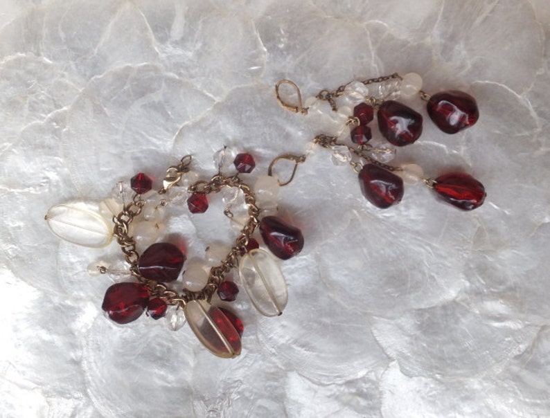 Vintage Bracelet and Earrings Dangly image 1
