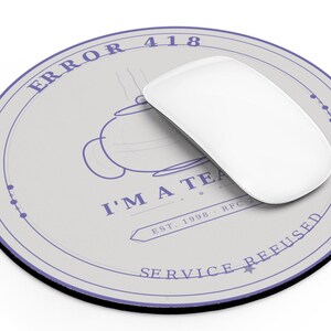 Error 418 I'm a Teapot Mousepad | Funny Programmer Desk Pad | Developer Gift | HTTP Code Mousepad | Coder Humor | Tech Office Decor