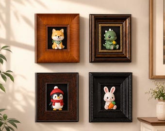 Custom Resin Wall Display Frame for Figurines Hanging Collectible Display Case with Mini Figure Showcase Frame Gift