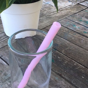 12mm Borosilicate Glass Smoothie Straw Cotton Candy Pink by Ocean Beach Glass Free Shipping Etsy