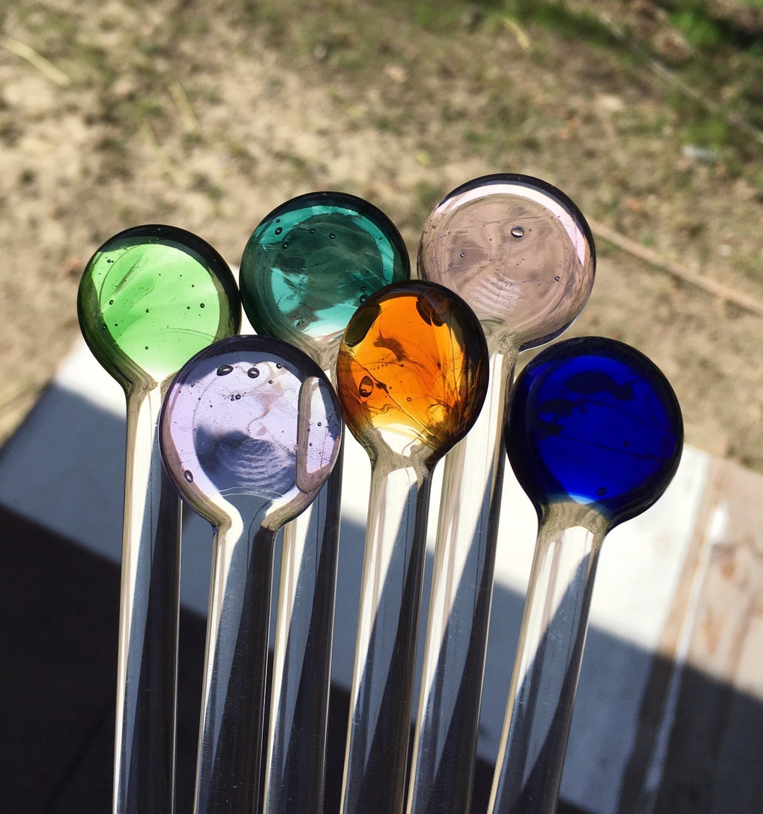 High End Glass Stir Sticks in Multicolor by OceanBeachGlass