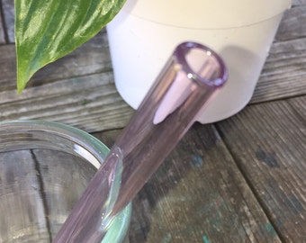 12mm Borosilicate Glass Smoothie Straw Translucent Pink by Ocean Beach Glass Free Shipping Etsy