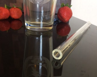 Customizable 10 mm Glass Drinking Straw by OceanBeachGlass