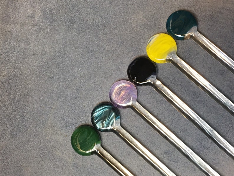 Handblown Glass Stir Sticks customizable by OceanBeachGlass image 7