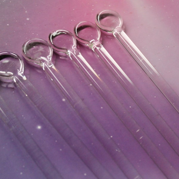 Handblown Glass Stir Sticks customizable by OceanBeachGlass