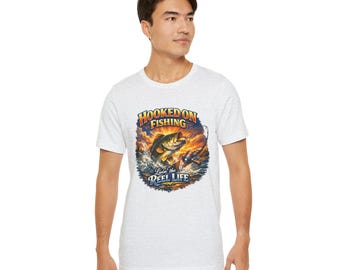 Hooked on Fishing, Livin the Reel Life Graphic Tee