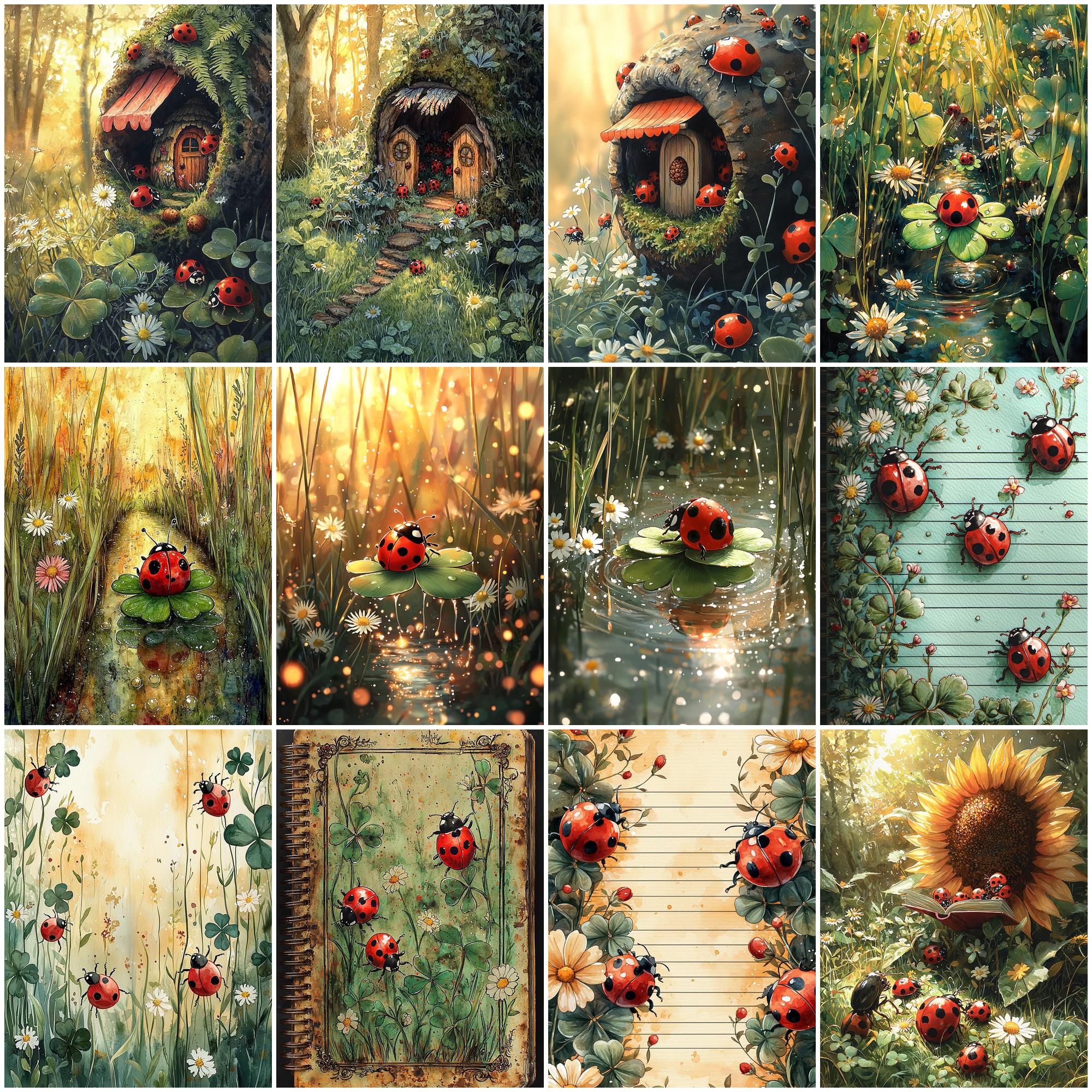 Little Ladybug Junk Journal Kit Printable Pages Digital Download ...