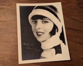 1920s Vintage Original COLLEEN MOORE Silent Film Actress Fan Photograph 7.5"x9.5"