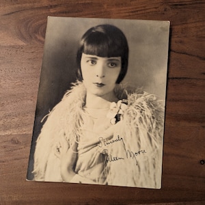 1920s Vintage Original COLLEEN MOORE Silent Film Actress Fan Photograph 6.5x8.5