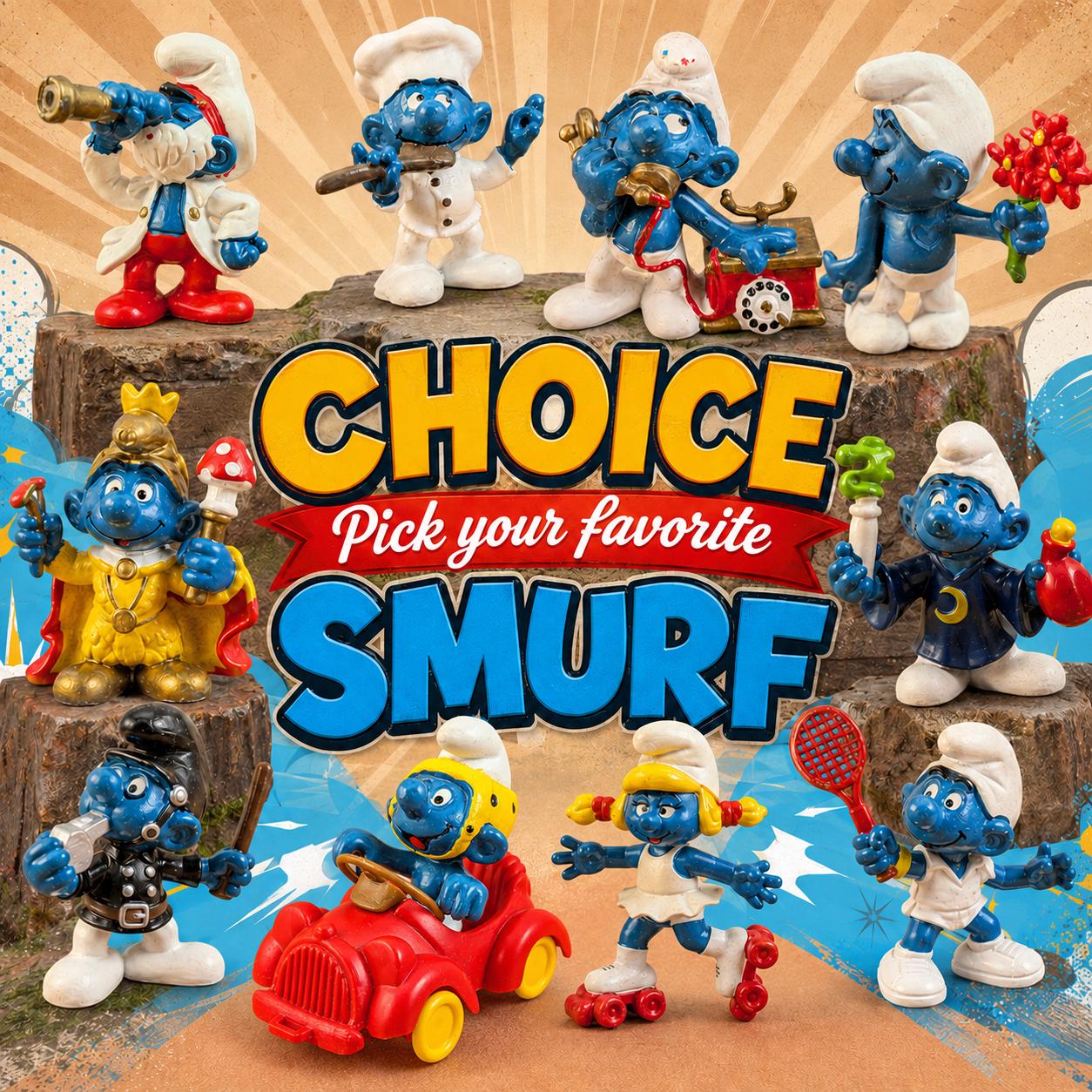 1970s Smurf Figures - Etsy