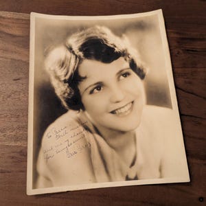 1920s Hand Signed SUE CAROL Silent & Talkie Film Actress Photo Inscribed 8x10