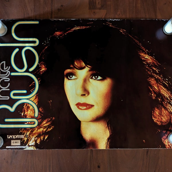 RARE 1978 Vintage KATE BUSH Poster Original 27"x18.25" Promotional Poster Tonpress / E.M.!.