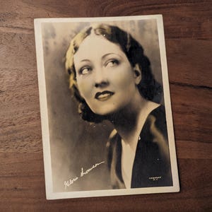 1920s Vintage Hand Tinted GLORIA SWANSON Silent Film Actress Film Photograph 5x7
