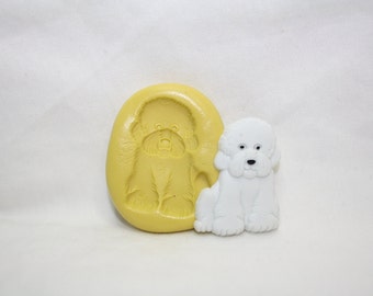 Dog white terrier -Silicone mold.